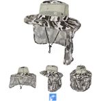 Kardelen Butik Denizli Rüzgar Geçirmez Kamuflaj Dağcı Şapka 56-58 cm - Gri - 56 - 58 cm
