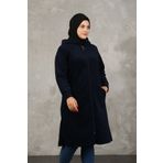 Kardelen Butik Ümraniye Uzun Polar Hırka Kışlık Lacivert