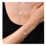 Kardelen Çiçeği Zirkon Taşlı Kadın Gümüş Set (Rose)