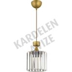 Kardelen Eskitme Tekli Sarkıt Kristal Taşlı Aşağı Bakan Lüks Avize - 1 - Ahşap