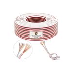 Kardelen Hoparlör Kablosu Kordon 2x0.75 Zayıf Akım Led Kablosu Beyaz 100 Metre