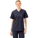Kardelen İş Elbiseleri Santolina V Yaka Üniforma - Doktor, Hemşire, Sağlık Çalışanları İçin Rahat ve Dayanıklı Scrubs - Lacivert - 2XL