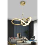 Kardelen Modern Sarkıt LED Avize - 3 - Gold