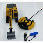 Kardelen Uzaktan Kumandalı Excavator Iş Makinası Pilli Oyuncak Dozer Şarjlı - Sarı