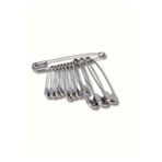 Kardelux Çengelli İğne 12'li 3 Boy Gümüş Renk (No:0,1,2) 2.5-3-3.5 cm Uzunluk-Çatal İğne-Kancalı İğne-Firkete