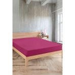 Karden Flower Premium Jersey Fuşya Fitted %100 Pamuk Penye 120x200+30cm Tek Kişilik Lastikli Çarşaf