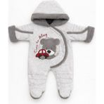 Kardeşler Bebe Welsoft Pelüş Astronot Bebek Tulum - Gri