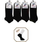 Kardeşler Çorap Erkek Pamuklu Patik 4'lü Paket - Siyah - 40 - 46