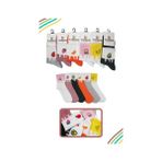 Kardeşler Çorap Renkli Meyveli - Yemekli Desenli Tenis Çorap 6'lı Paket - 36 - 42 - Çok Renkli