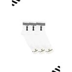 Kardeşler Çorap Unisex I Harfi Desenli Tenis Çorap (Harfli Çorap) 3 Çift - Beyaz - 36 - 40