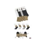 Kardeşler Çorap Unisex Leopar Desenli Pamuklu Tenis Çorap 4'lü Paket - 36 - 42 - Çok Renkli