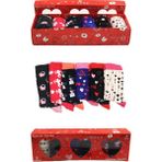 Kardeşler Çorap Unisex Sevgili Hediye Kutulu 1 No'lu Kutu 6 Çift 6 Farklı Renk Farklı Desen Çorap - Renkli - 36 - 40