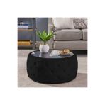 Kardeşler mobilya camlı oval puf, orta sehpa, camlı sehpa, dekoratif orta puf, salon sehpa, yuvarlak puf