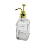 KARE CAM ŞİŞE - ŞEFFAF SIVI SABUNLUK 500ML POMPA - MUSLUK AYRIK MODEL BAŞLI (5122)
