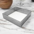 Kare Delikli Tart Kalıbı 6x6 Cm H:2,5 Cm