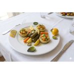Kare Home 🍋şık Limonlu Porselen 30 cm Servis Tabağı I Dekoratif Sunum Tabağı