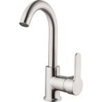 Kare Inox Mix Kısa Borulu Lavabo Bataryası