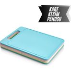 Kare Kesim Panosu, Plastik Kesme Tahtası, Çok Amaçlı Kesme Tahtası, Doğrama Tahtası - Karışık Renk