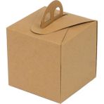 Kare Kraft Saplı Mono Turta Kutusu 12X12X12 cm - 1000 Adet