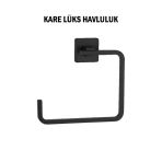 Kare Lüks Havluluk Siyah Renk