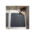 Kare Masajlı Silikon Banyo & Duş Kaydırmazı Banyo Paspası 54X54 Antrasit Renk
