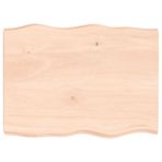 Kare Meşe Masa Üstü 40 x 40 x 4 cm Doğal İşlenmemiş Ahşap, Canlı Kenarlı, Rustik Ahşap Masa Üstü Yemek Masası veya Masa için Masif Ahşap Tahta Masa Üstü Kare Ahşap Masa Üstü Ham Kaplamalı