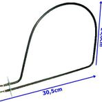 KARE MİNİ MİDİ FIRIN REZİSTANSI FLANŞLI MİDE 6.5 MM 220V 650WATT