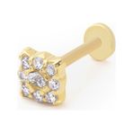 Kare Model Taşlı Tragus Piercing