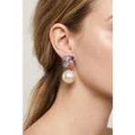 KARE RENKLİ EPOKSİ İNCİ KÜPE 5 CM.