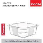 Kare Şeffaf Badya 1 Adet 3 No NEMERE-E166 - Renkli