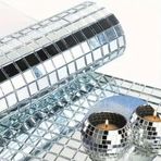 Kare Silver Cam Mozaik Fayans Çıkartmaları El İşi Kare Cam Fayans Kendinden Yapışkanlı Aynalı Dekor Panel 30x30 Cm (5264)