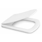 Kare Slim Ultra İnce Yavaş Kapanan Klozet Kapağı, Soft Close Sessiz Mekanizma, Kaymaz Tabanlı Sabit Duruş, Dayanıklı Durolast Malzeme, Kolay Montajlı Universal Uyumlu WC Kapak, Hijyenik ve Uzun Ömürlü