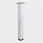 Kare Tablalı 71 Cm Krom Gümüş 6 Cm Çap Metal Sehpa Masa Ayağı Mobilya Destek Yükseltici Ayak Modeli