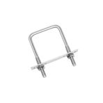 Kare U Cıvatalar, 304 Paslanmaz Çelik Kare U-Cıvata Dik Açılı Kelepçe M6/M8/M10 1/2 Takım Boru Ahşap Otomatik(2set M8x41x80)