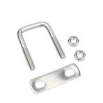 Kare U Cıvatalar, Cıvata M8 304 Paslanmaz Çelik Kare U Seti Boru Kelepçesi Donanımı(M8x50x50 2sets)