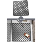 Kare Vantuzlu Banyo Ve Duş Kaydırmazı, Küvet İçi Duşakabin Kaydırmaz Banyo Paspası 54x54cm Gri
