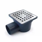 Kare Yer Süzgeci 10X10 Paslanmaz Çelik 45 Mm Zemin Süzgeci Banyo Duş Tuvalet Su Tahliye Izgarası