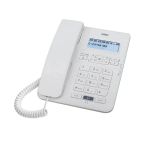 Karel Masa Üstü Kablolu Ahizeli Hafızalı Ekranlı Telefon Beyaz (Arayan Numarayı Gösterme Özelliği)