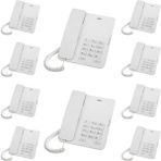 Karel TM140 Beyaz 10'lu Analog Santral Uyumlu Kablolu Masaüstü Telefon Seti