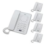 Karel TM142 Beyaz 5'li Masaüstü Kablolu Analog Ofis Telefonu