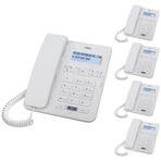 Karel TM145 Beyaz 5'li Ekranlı Masaüstü Kablolu Telefon