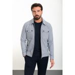 Kareli Slim Fit Gömlek Yaka Erkek Mont - Lacivert - Haki - 48