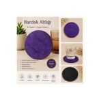 karelim home 2 li bardak altlığı epoksi mor renk saten serisi