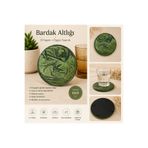 karelim home 2 li bardak altlığı epoksi yeşil renk saten serisi