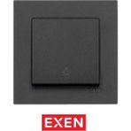Karell Antrasit Işık Anahtarı Light Anahtarı (Exen 290-001302-205) - ÇERÇEVELİ
