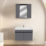 Karen Arya 80 cm Antrasit Banyo Dolabı
