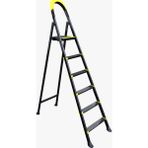 Karen Banyo Alp Siyah 5+1 Metal Basamaklı Katlanabilir Merdiven