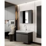 Karen Banyo Arya Banyo Dolabi Seti 80 Cm, Mat Antrasit Çok Renkli