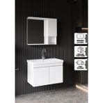Karen Banyo Deniz 80 cm Beyaz Lavabolu Banyo Dolabı Seti Klasik - Modern Tasarım Suntalam Malzeme