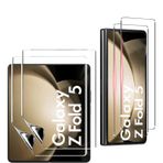 karenDon Samsung Galaxy Z Fold 5/ Z Fold 4 Ekran Koruyucu, 4'ü 1 arada [2 Paket İçinde Esnek Film + 2 Paket Ön Temperli Cam] Çizilmez, HD Şeffaf, Kabarcıksız